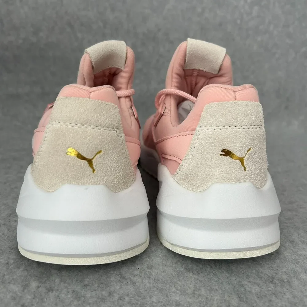 Puma Sneakers Fier Nitro Lthr Lace Up Pink Casual Shoes Women Size 7